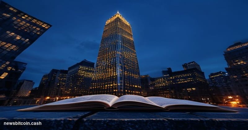 Cinematic photorealistic editorial photograph of the BNY (Bank of New York Mellon) headquarters building at 240 Greenwich Str