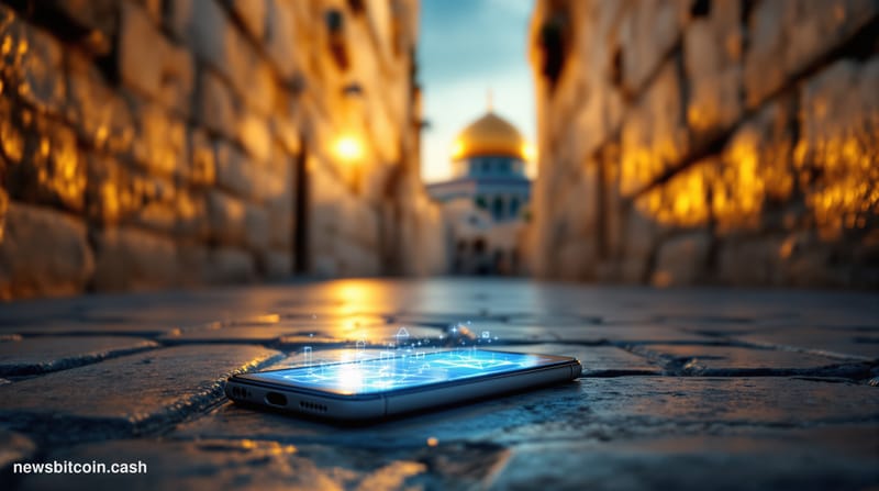 Cinematic photorealistic editorial photograph shot at street level in Jerusalem's Old City, dramatic late-afternoon golden li