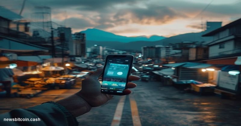 Cinematic photorealistic editorial photograph set in Caracas, Venezuela, with the recognizable skyline of the city's dense ur