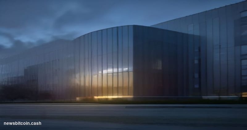 Cinematic photorealistic editorial photograph of Apple's iconic glass-and-steel headquarters, Apple Park in Cupertino, Califo