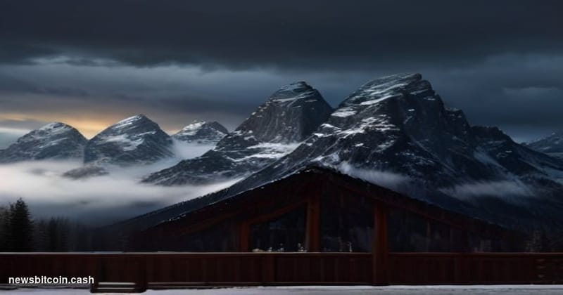 Cinematic photorealistic editorial photograph of the Jackson Hole Economic Symposium venue in Wyoming — the grand Teton mount