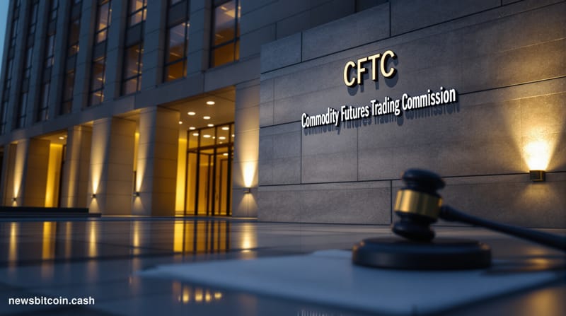Cinematic photorealistic editorial photograph of the exterior of the U.S. Commodity Futures Trading Commission headquarters i