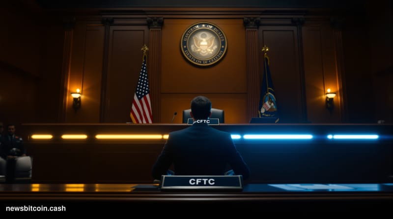 Cinematic photorealistic editorial photograph set inside a dramatic Washington D.C. hearing room, with wood-paneled walls and