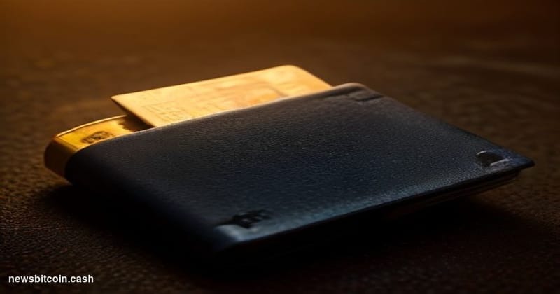 Cinematic photorealistic editorial photograph of a cracked and partially melted Coldcard hardware wallet device resting on a 
