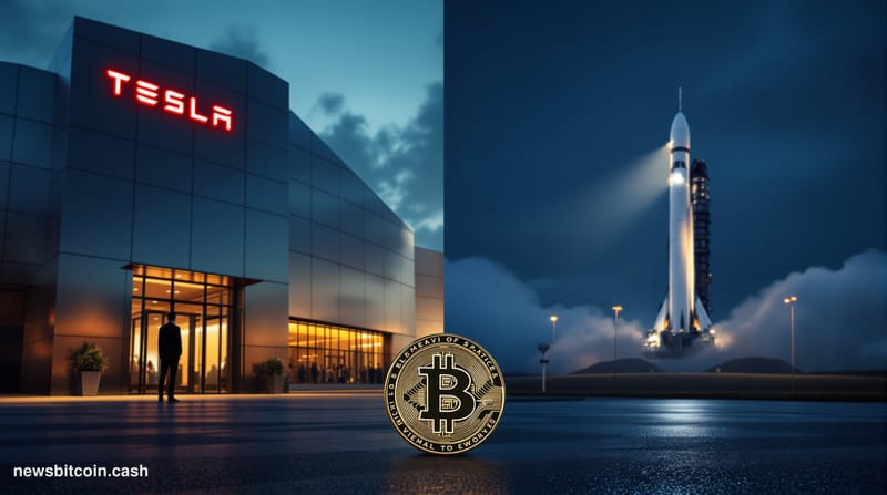 Cinematic photorealistic editorial photograph of a dramatic split-scene composition: on the left, the polished steel exterior