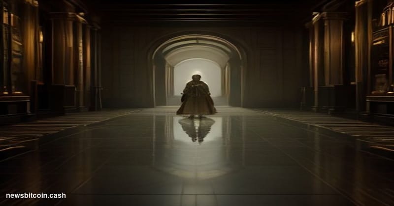 A cinematic photorealistic editorial photograph depicting a digital vault door cracking open with a flood of golden light spi