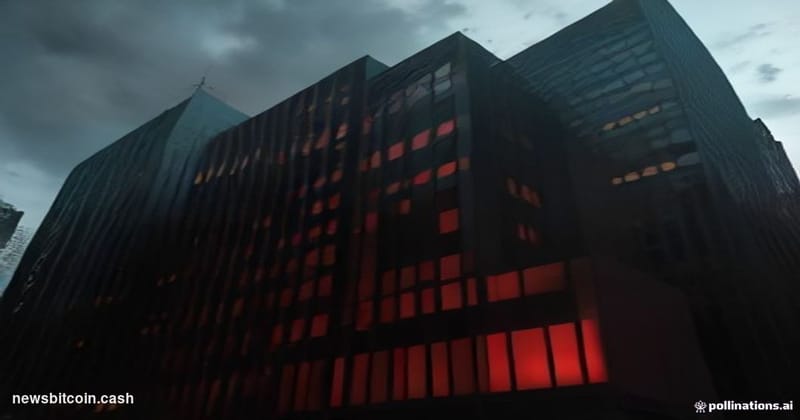 Cinematic photorealistic editorial photograph of the BlackRock headquarters in Midtown Manhattan, New York City, shot at dusk