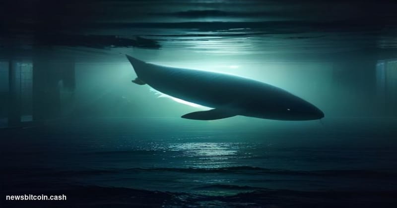 Cinematic photorealistic editorial photograph of a dramatic deep-ocean scene transitioning into a dimly lit trading floor env