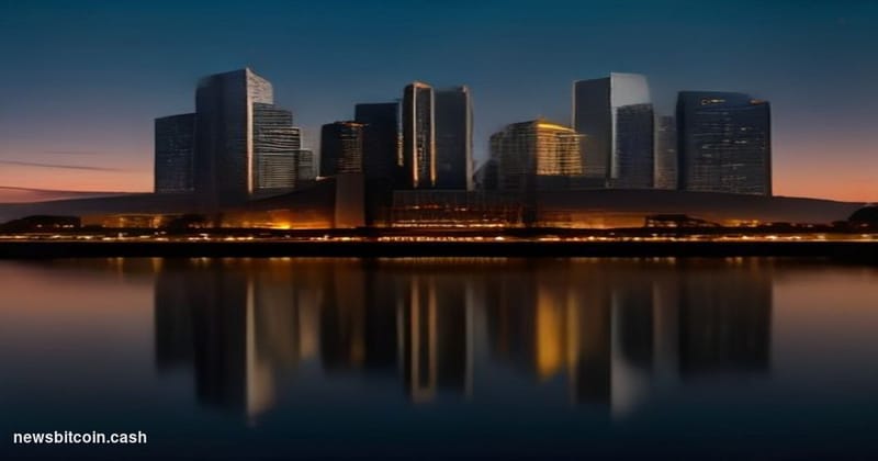 Cinematic photorealistic editorial photograph of the iconic Brasília skyline at dusk, featuring the National Congress buildin