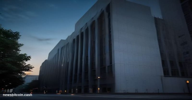 Cinematic photorealistic editorial photograph of the exterior of the Commodity Futures Trading Commission headquarters in Was