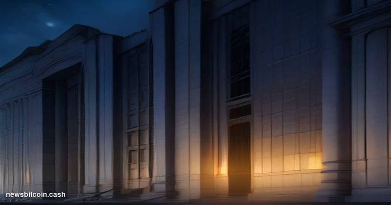 Cinematic photorealistic editorial photograph of the exterior of the Commodity Futures Trading Commission headquarters in Was