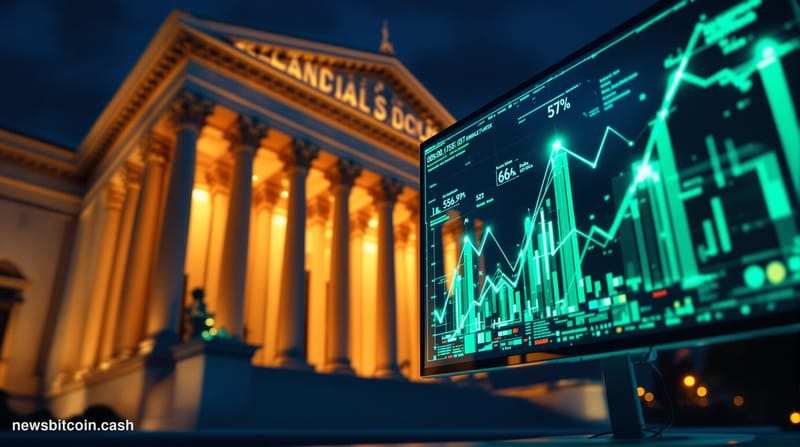 A cinematic photorealistic editorial photograph of the Federal Reserve Building in Washington D.C. shot at dusk, its neoclass