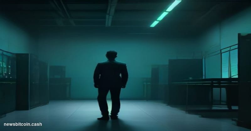 A cinematic photorealistic editorial photograph set inside a dramatically lit semiconductor fabrication environment, with row