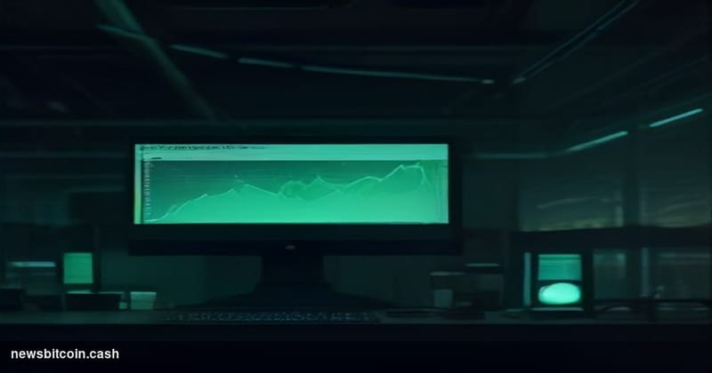 Cinematic photorealistic editorial photograph of a dimly lit trading floor environment reimagined as a crypto-native command 