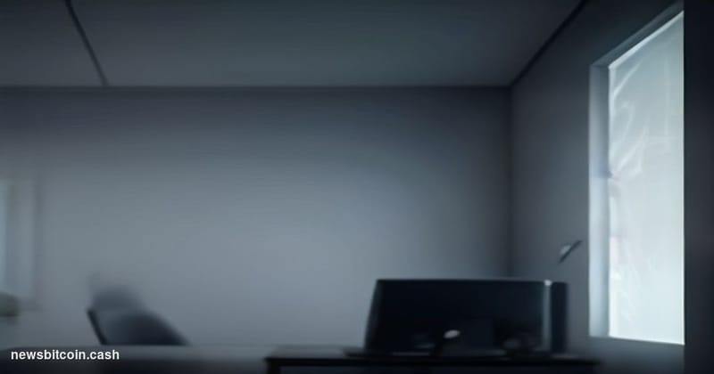 Cinematic photorealistic editorial photograph of a Revolut-branded banking environment — a sleek, modern European bank branch