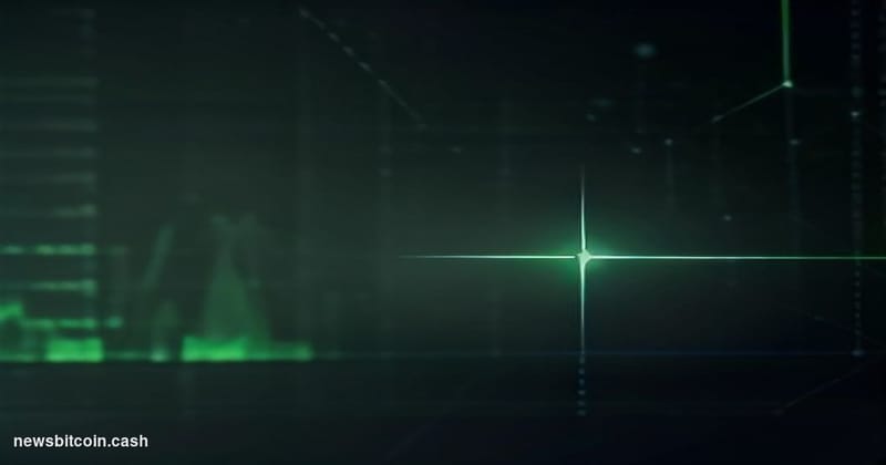 A cinematic photorealistic editorial photograph of the Robinhood app's iconic green branding elements merged with a glowing b