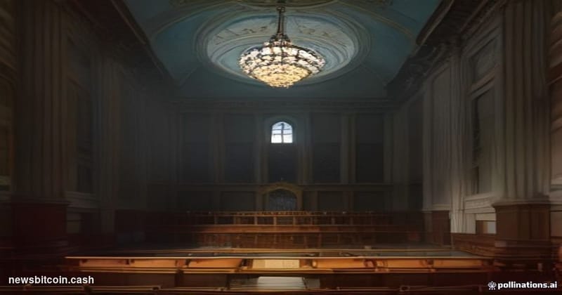 Cinematic photorealistic editorial photograph of the United States Senate chamber interior, shot from a low dramatic angle lo