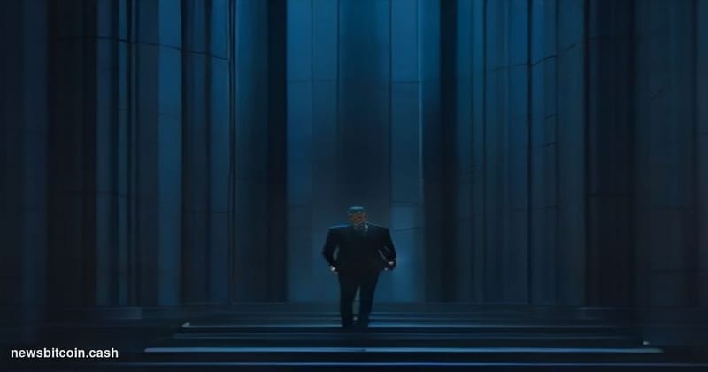 Cinematic photorealistic editorial photograph of a sleek Singapore financial district courtroom exterior at dusk, the iconic 