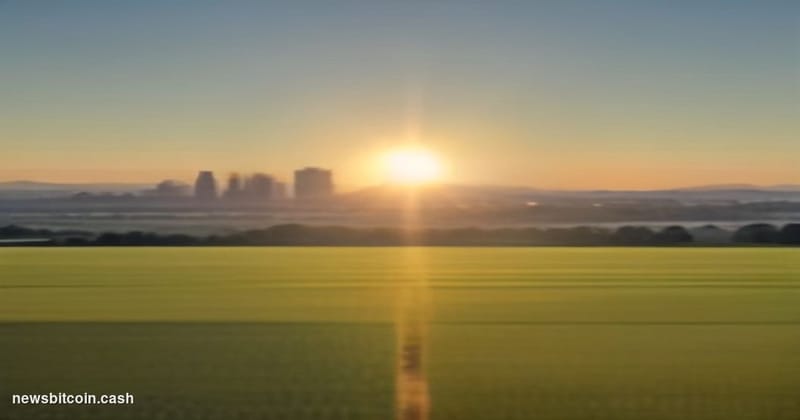 Cinematic photorealistic editorial photograph of vast, sun-drenched agricultural farmland stretching to the horizon at golden