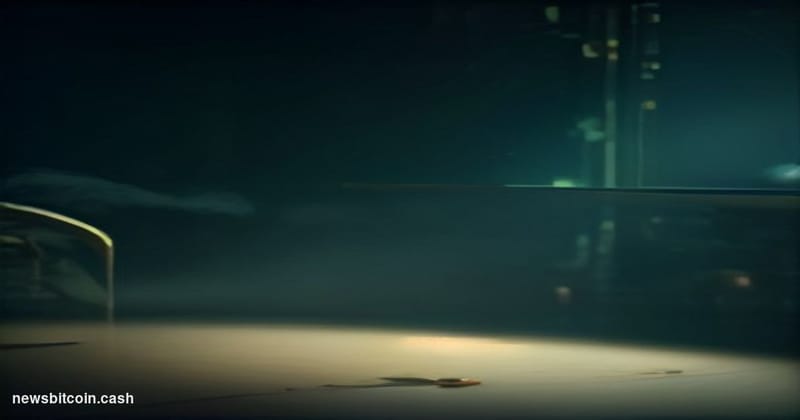 A cinematic photorealistic editorial photograph of a dramatic trading floor environment bathed in deep blue and amber light, 