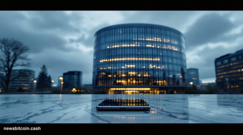 Cinematic photorealistic editorial photograph of the European Union's regulatory district in Brussels, Belgium — the distinct