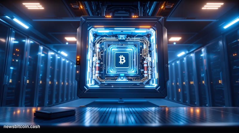 A cinematic photorealistic editorial photograph set in a dimly lit quantum computing research laboratory, with a massive cryo