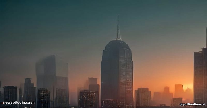 A cinematic photorealistic editorial photograph of a major Asian financial district — the unmistakable skyline of Hong Kong's