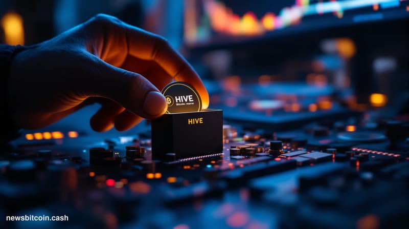 A cinematic photorealistic editorial photograph of a modern cryptocurrency mining facility transitioning to AI computing infr