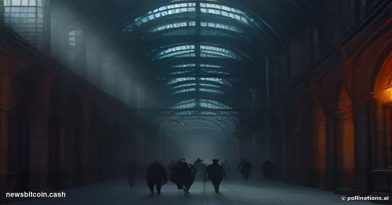 Cinematic photorealistic editorial photograph of Old Billingsgate Market in London at dawn, its grand Victorian stone facade 