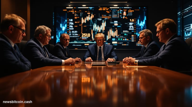 A cinematic photorealistic editorial photograph showing the iconic New York Department of Financial Services building in down