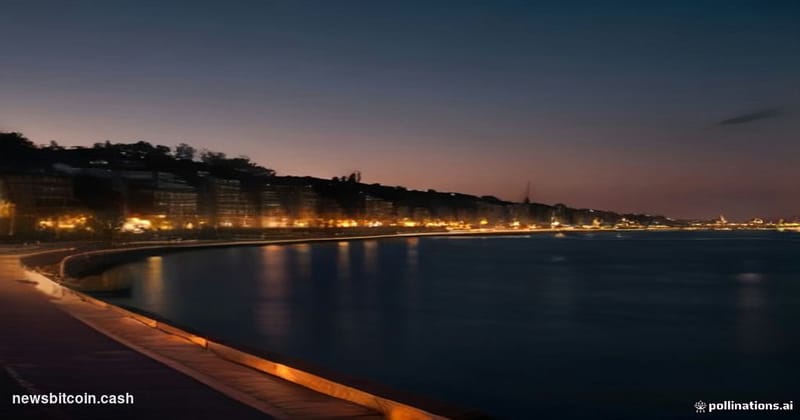 Cinematic photorealistic editorial photograph of Istanbul's Beşiktaş district waterfront at dusk, the Bosphorus strait visibl