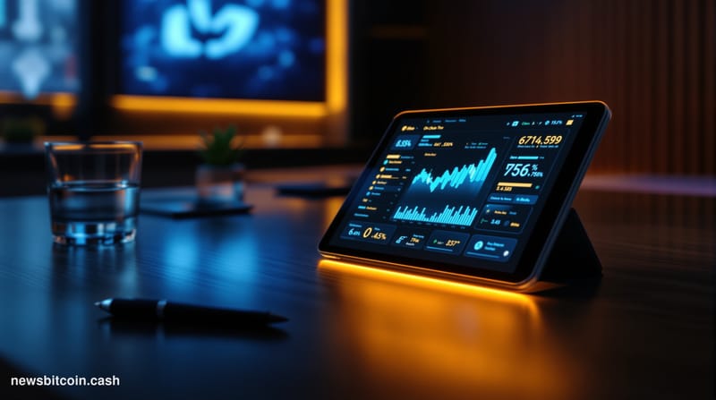 A cinematic photorealistic editorial photograph of the Sygnum Bank headquarters in Zurich, Switzerland, captured from a low a