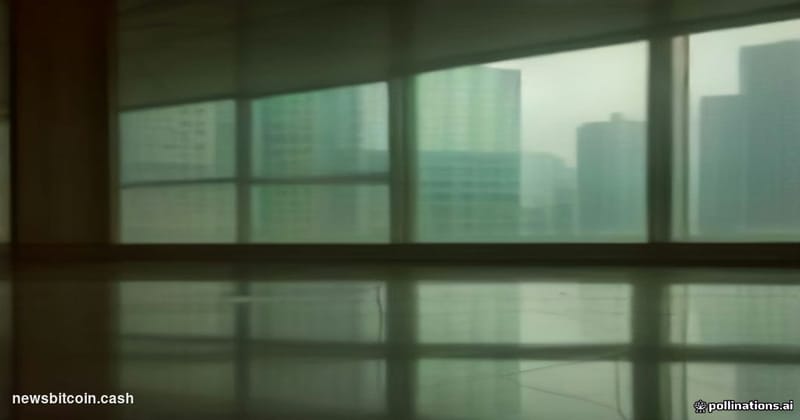 Cinematic photorealistic editorial photograph of the Korea Exchange trading floor in Yeouido, Seoul's financial district, sho