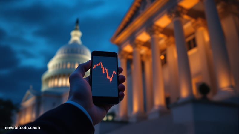 A cinematic photorealistic editorial photograph of the exterior of a U.S. congressional building in Washington D.C., shot at 